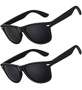 LINVO Polarized Sunglasses for Men Womens Driving Sun glasses Shades 80's Retro Style Design Square
