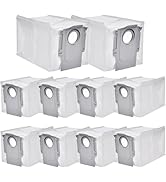 Hoxxu 10 Pack 2.7L Large Vacuum Dust Bags for roborock Q Revo Robot Vacuum Cleaner Self-Emptying ...
