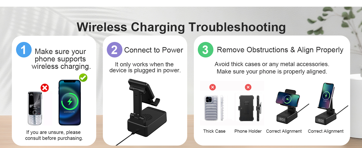 Portable phone stand with Wireless Charger as useful Christmas Gifts for Men Women