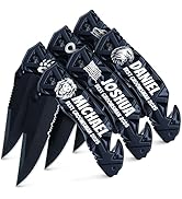 Personalized Pocket Knife for Groomsmen - Custom Folding Knives Set of 6 pcs - Engraved Gifts for...