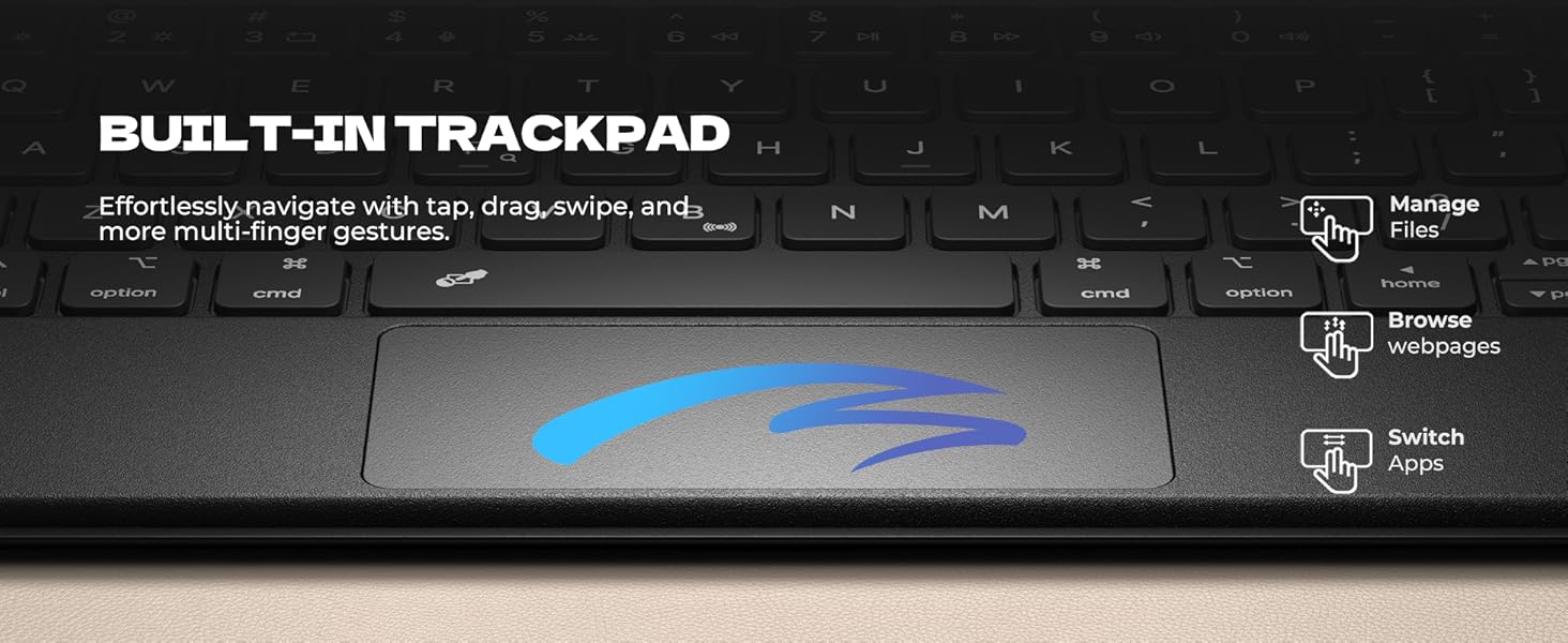 Dexnor for iPad 11th (A16)/ 10th Generation Case with Keyboard