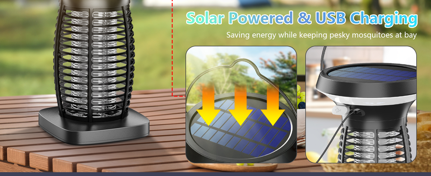 mosquito zapper outdoor battery powered andUSB charging