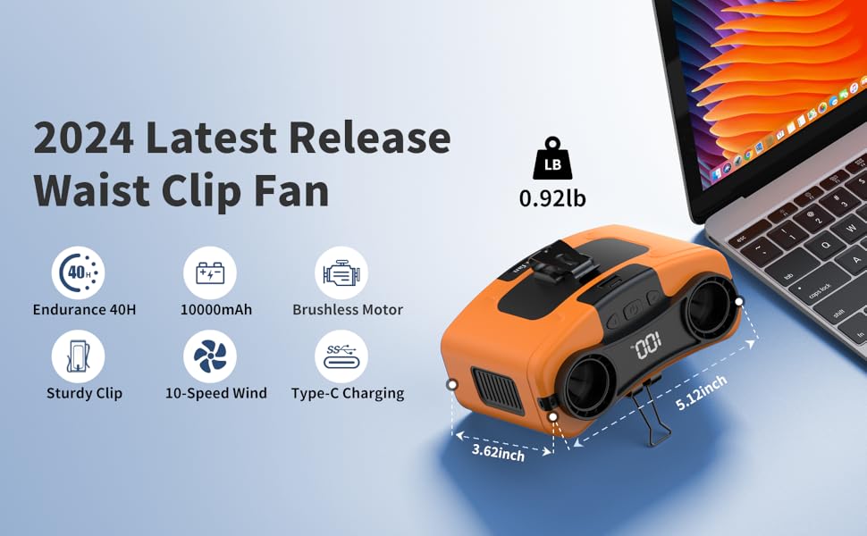 2024 Latest Release Waist Clip Fan