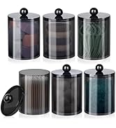 XIPENGKEJI 6 PACK Qtip Holder-10 oz, 12 oz, Qtip Holder Dispenser for Bathroom Canister Storage O...