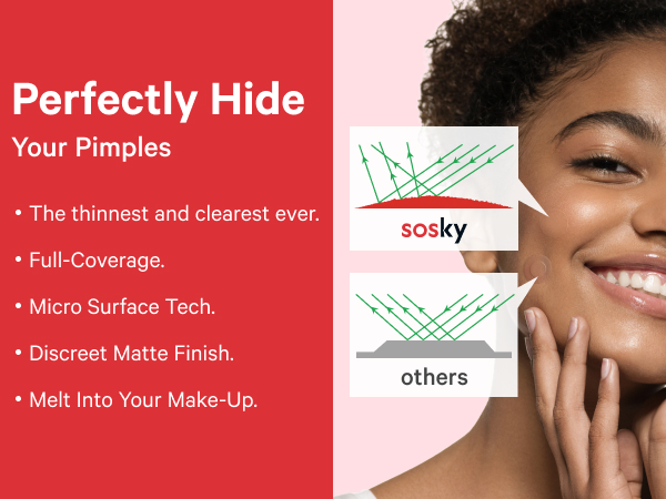 Hydrocolloid acne patches can perfectly hide your pimples and it's full coverage the thinnest ever 