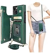 Bocasal Crossbody Wallet Case for iPhone 13 with RFID Blocking Card Slot Holder, Magnetic Flip Fo...