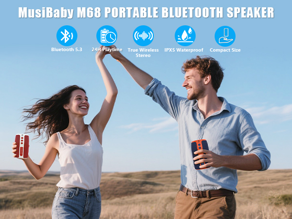 Outdoor portable bluetooth speaker