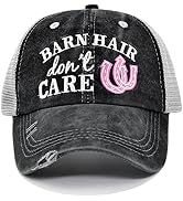 FADACHY Ponytail Hats for Women, Baseball Cap with Ponytail Hole, Embroidered High Mess Bun Pony ...