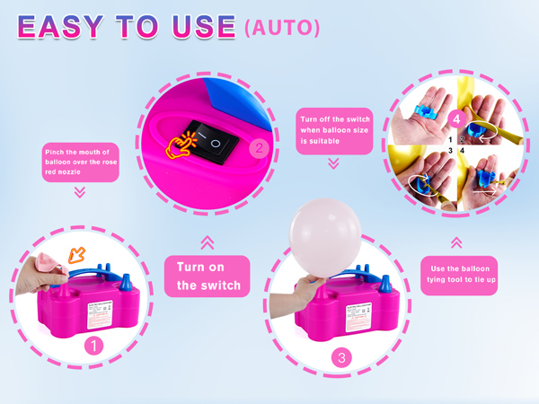 Electric Balloon Pump, Portable Electric Balloon Blower Machine Balloon Air Pump