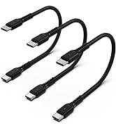 1ft USB C to C Cable Short, 3 Pack USB Type C to Type C Cable Fast Charging Android Charger Cord ...