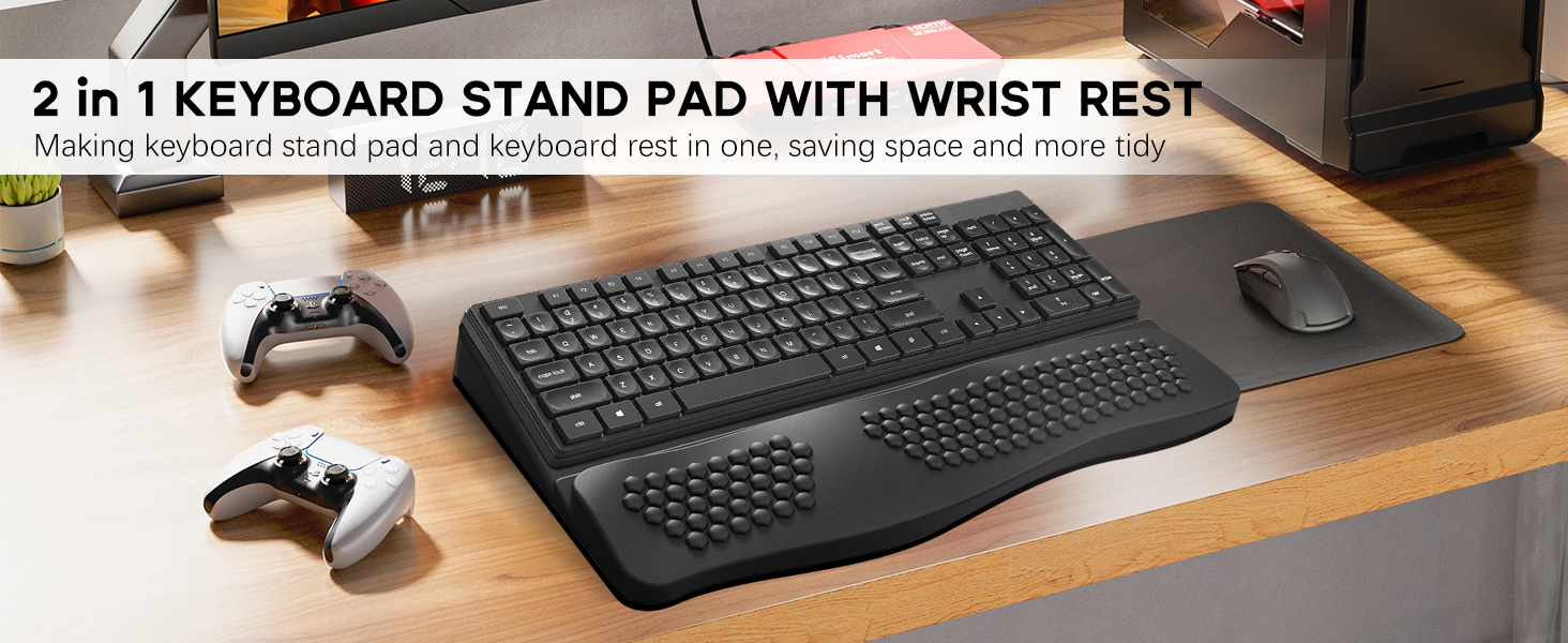 key board pad with wrist rest