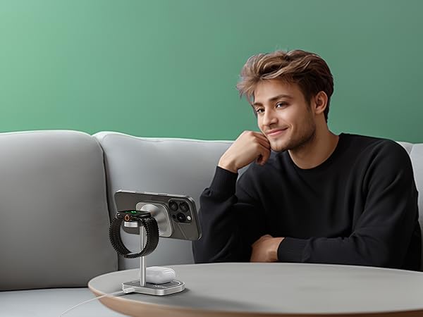 3 in one 3 and 1 charging station for apple evolved charger 3 in 1 3-1 wireless charging station