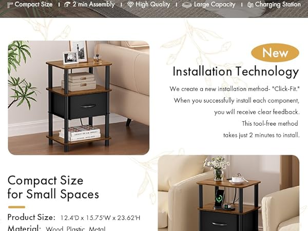 nightstand with drawers