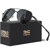 LUENX Aviator Sunglasses for Men Women Polarized Trendy Sun Shades UV 400 Protection