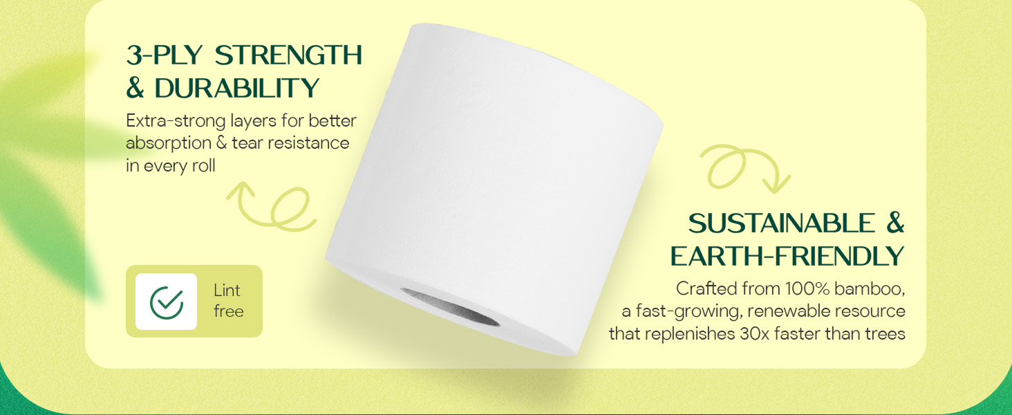 3-Ply Strength and Durability - Sustainable
