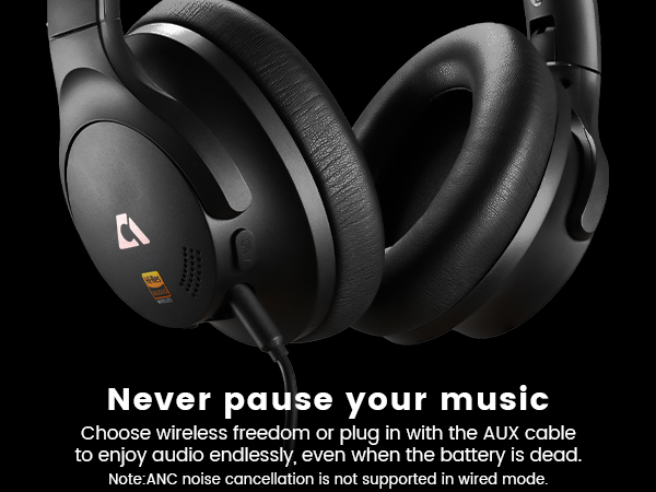 1Mii Y8+ Hybrid Noise Cancelling Headphones Bluetooth 6.0, Wireless LDAC Hi-Res Audio