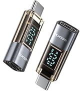 toocki USB C Adapter, 2Pack 100W USB C Female to USB C Male Extension Adapter Type C Power Meter ...
