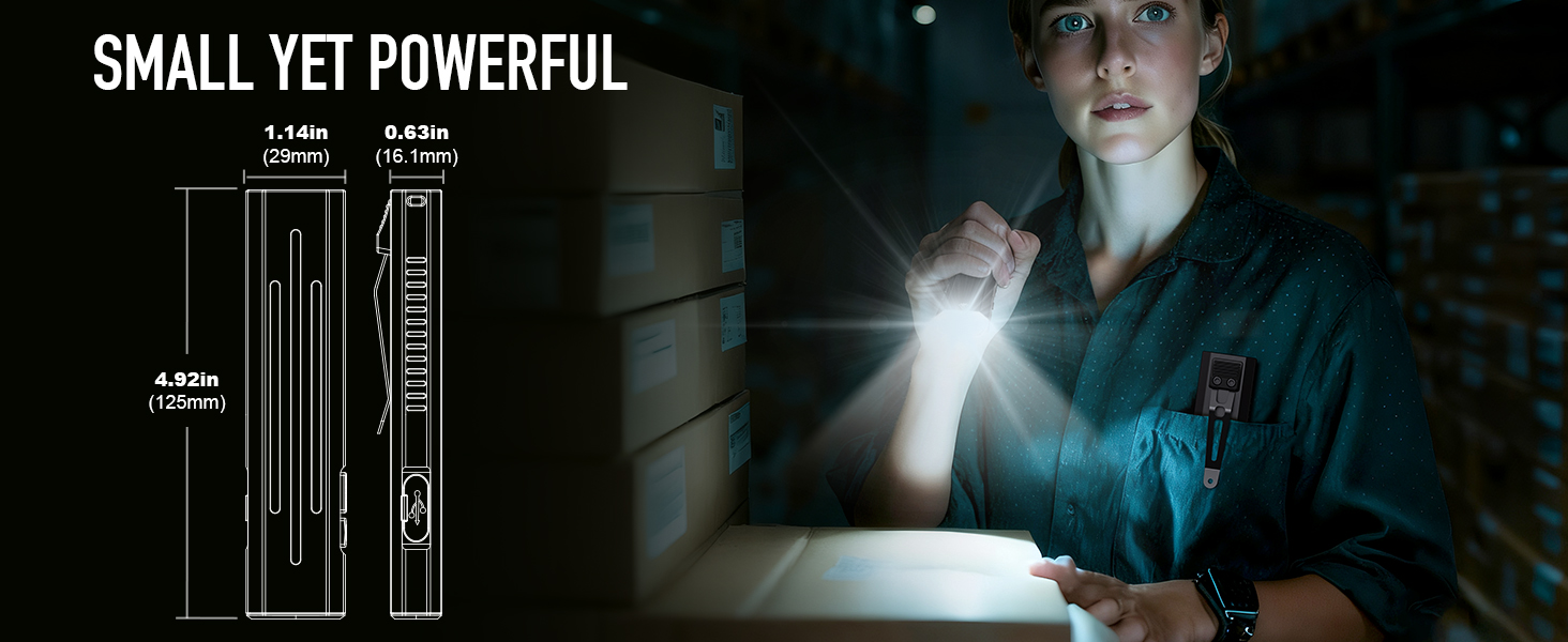 small flat flashlight