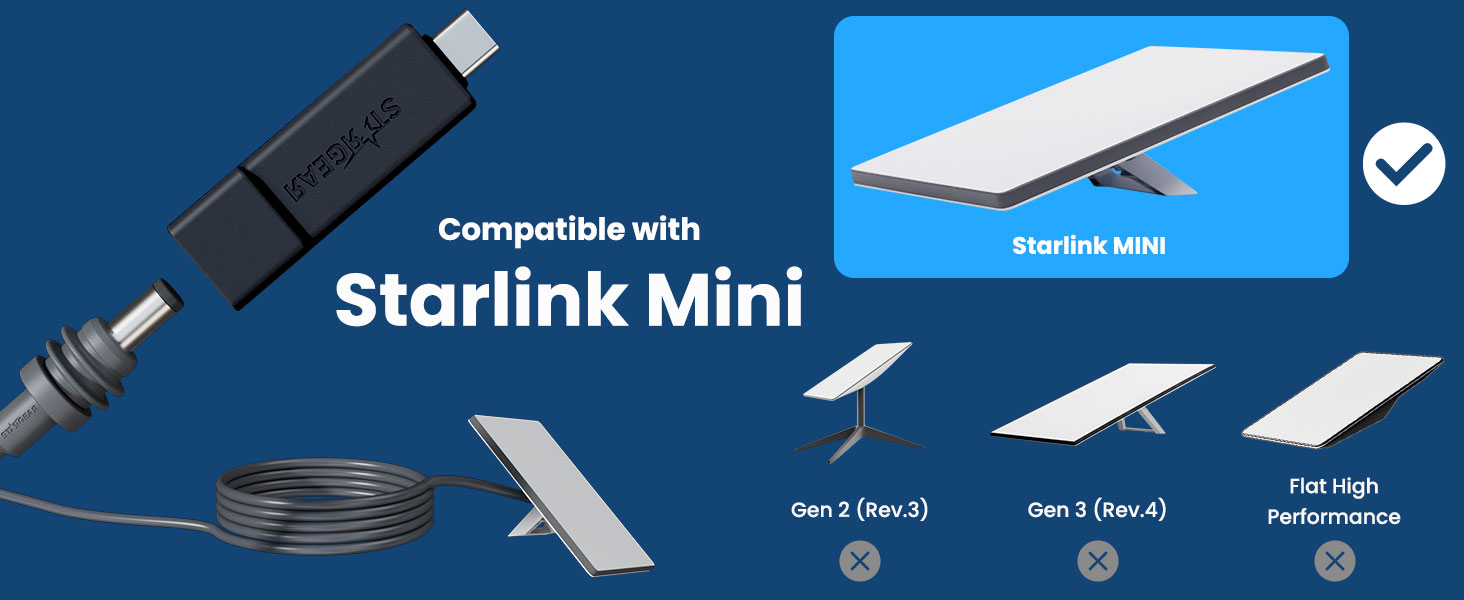 Starlink Mini Cable Adapter, USB C to DC Adapter Power Cable Adapter for Starlink Mini