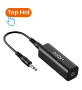 Black cylindrical device with 3.5mm audio jack, likely an audio adapter or connector. 'Top Hot' label visible in corner.