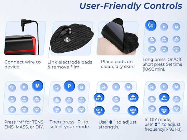 electric muscle stimulator for pain relief therapy