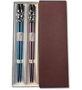 Premium Japanese Chopsticks Reusable 2pcs set [ Made in Japan ] Traditional Lacquer Art Wooden Ch...