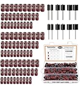 Sunxeke Sanding Drum Set for Dremel Rotary Tools-Includes 138 Aluminum Oxide Sanding Sleeves for ...