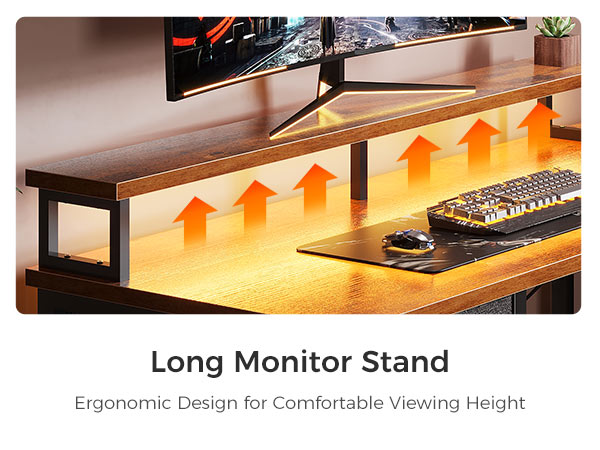 AODK 66" L Shaped Computer Desk with Drawers, 113" Reversible Home Office Desk