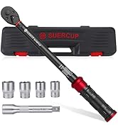 SUERCUP 1/2-Inch Drive Click Torque Wrench 6 PCS Professional Torque Wrench, 10-170 ft.lb/13.6-23...