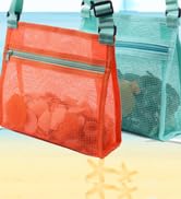 MUYIZI Beach Mesh Bag Beach Shell Bags for Holding Beach Shell, Shell Collecting Bags for Kids Sh...