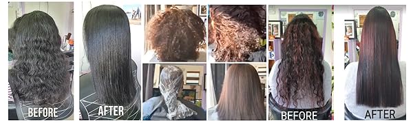 before and after photos of hair rebonding
