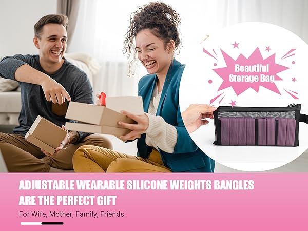 ADJUSTABLE WEARABLE SILICONE WEIGHTS BANGLES ARE THE PERFECT GIFT For Wife, Mother, Family, Friends