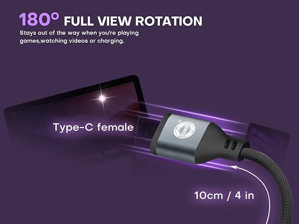 180° full view rotation