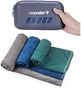 4Monster Microfiber Fishing Towels Super Absorbent, Fast Drying Water Sport Camping Towel, Ultra ...