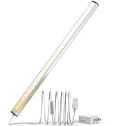 ASOKO LED Under Cabinet Lighting USB Plug-in, Dimmable, 3 Color Changing(2700K, 4000K,6000K), 14....