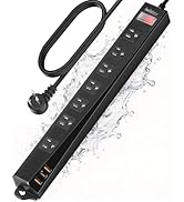Iwister Outdoor Power Strip Weatherproof IPX6,1625W/13A 6 Ft Extension Cord with Multiple Outlets...