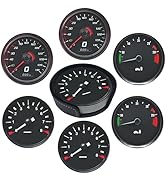 Car Speedometer Coasters Leather Round Drink Coasters 6 Pcs Set with Holderor for Cup Drink Coffe...