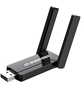 CY-SUZON AC1300 USB 3.0 WiFi Adapter for PC, Wireless Network Adapter for Desktop with 2.4GHz,2×H...