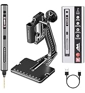 AM ARROWMAX Mini Electric Drill Pen with Benchtop Press, 5-Speed, 10 Small Drill Bits with Alumin...