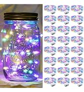chzk 24 Pack Fairy Lights 7Ft 20 LED Twinkle String Lights Battery Operated Lights Waterproof Fir...