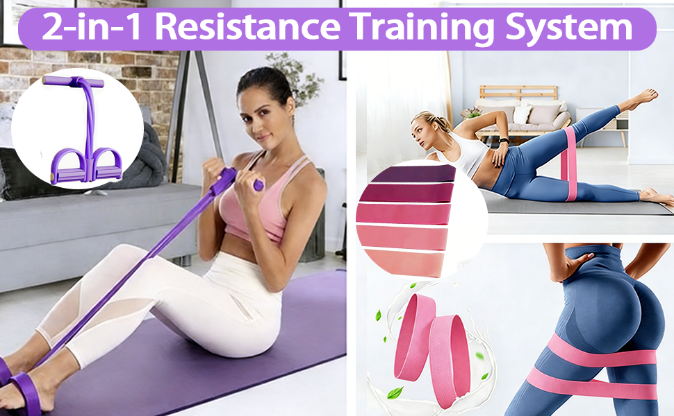Pedal Resistance Bands with Handles