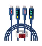 DCHK Haribo USB C to USB C Cable (2 Pack, 4.9ft), 100W PD Fast Charging, 4.9ft, LED Display, USB ...