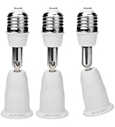 JACKYLED E26 to E26 Light Socket Extender 3.9”/10CM Extension, E26 E27 Medium Base Bulb Converter...