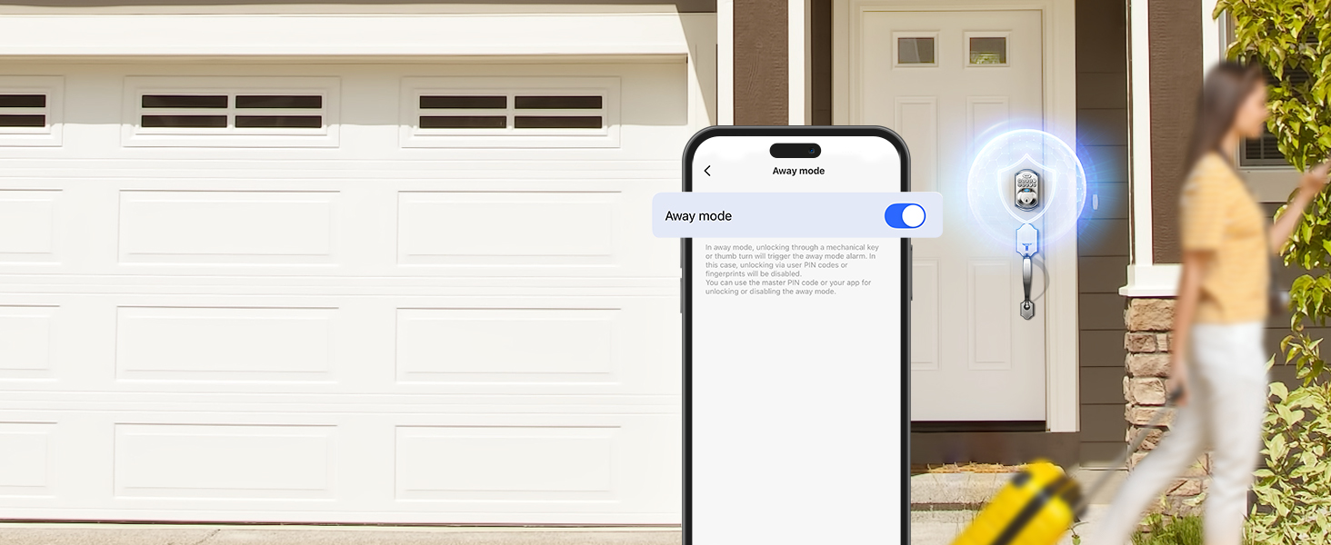 nable Away Mode to secure the lock and prevent unauthorized access when you’re away