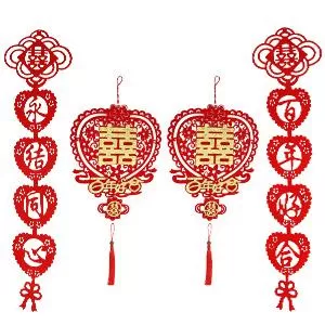 Wedding Decoration Flower Hanging Ornaments Couplets
