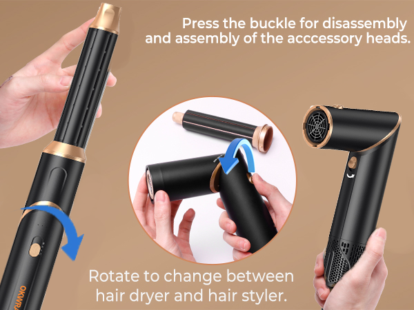 Detachable blow dryer brush