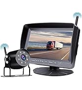 B-Qtech Wireless Backup Camera with 7 Inch HD 1080P Monitor, Stable Digital Signal Reverse Camera...