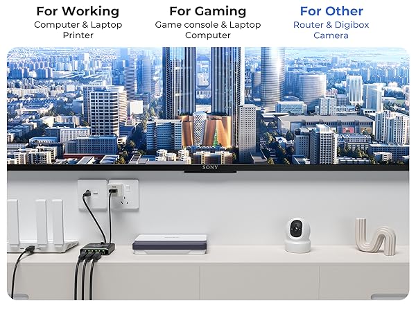 3 port ethernet switch is suitable for connect routers, set-top boxes, and camera in living rooms