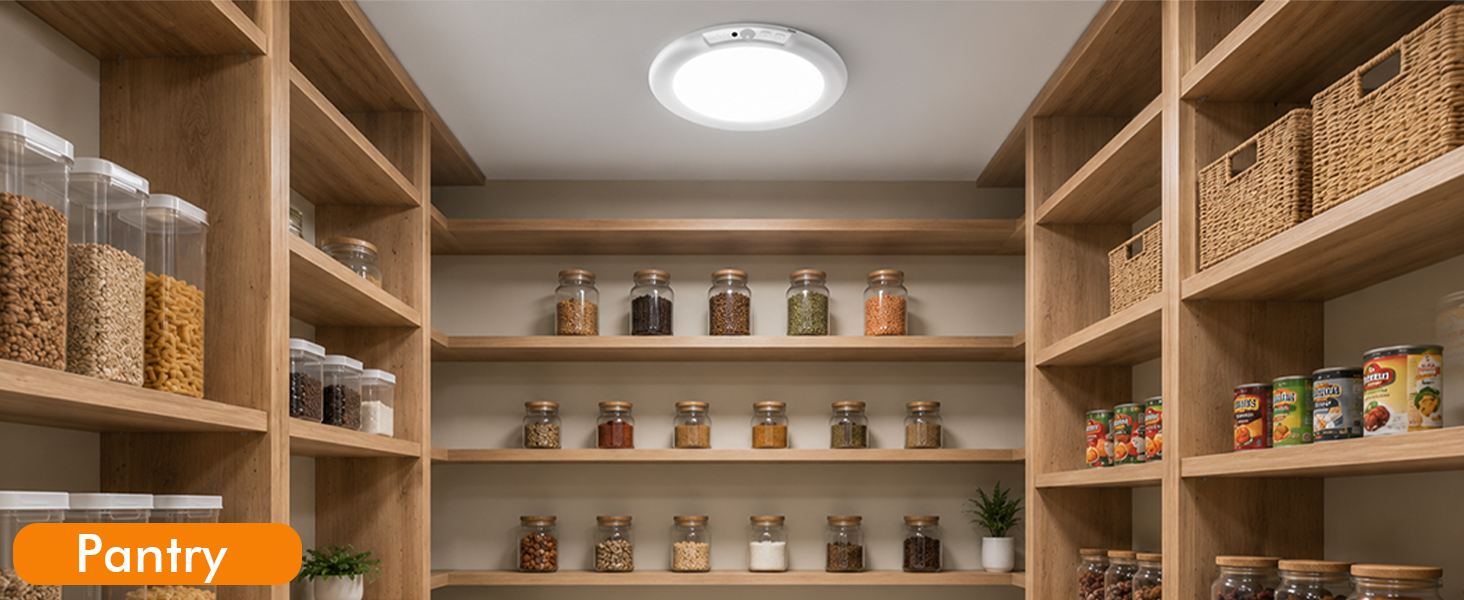 Rechargeable Ceiling Light, Magnetic Wireless Motion Sensor Ceiling Light, Wireless Battery Operated