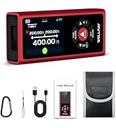 Dual Laser Measuring Tool, Rechargeable Laser Measure Tool with Long-Lasting Battery, 400Ft Laser...
